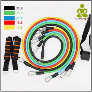 11 Pcs/Set Latex Resistance Bands Crossfit Training Exercise Yoga Tubes Pull Rope,Rubber